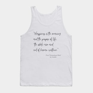 A Quote about Happiness from "Nicomachean Ethics" by Aristotle Tank Top